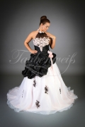 Wedding dress TW0011B - Wedding dress TW0011B black pink stunning wedding gown train 1