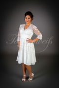 Wedding dress TW0013B - Wedding dress TW0013B short chiffon lace civil wedding plain elegant 1