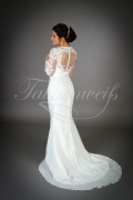 Wedding dress TW0020B - Wedding dress TW0020B mermaid lace back long sleeves train 3