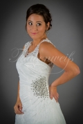 Wedding dress TW0055B - Wedding dress TW0055B lace Rhine stones beadings v-neck holders 3