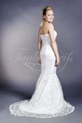 Wedding dress TW0070B - Wedding dress TW0070B mermaid strapless lace beadings modern sensual zipper buttons train 3