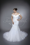 Wedding dress TW0071B - Wedding dress TW0071B mermaid lace tulle sexy back buttons long train 1