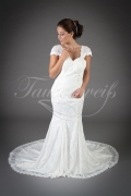 Wedding dress TW0081B - Wedding dress TW0081B mermaid lace vintage cap holders train 1
