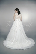 Wedding dress TW0155B - Wedding dress TW0155B big size sweetheart neckline wide shoulder straps lace back train 3