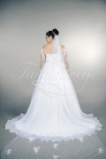 Wedding dress TW0162B - Wedding dress TW0162B A-line plus size XXL tattoo lace long sleeves tulle skirt train 3
