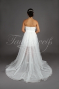 Wedding dress TW0204B - Wedding dress TW0204B front short back long tulle lace civil wedding detachable skirt 4