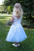Flower girl dress TW0001BM - Flower girl dress blue ivory tulle lace Taubenweiss 3