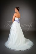 Wedding dress TW0002B - Wedding dress TW0002B A-line organza lace beadings purple train lace-up 3