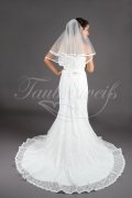 Wedding dress TW0003B - Wedding dress TW0003B mermaid sweetheart lace Rhine stone belt lace-up back train 3