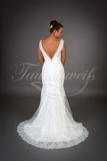 Wedding dress TW0004B - Wedding dress TW0004B mermaid lace beadings dot tulle v-neck glamorous 3
