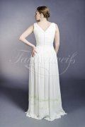 Wedding dress TW0006B - Wedding dress TW0006B chiffon drapings green v-neck no train 3
