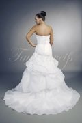 Wedding dress TW0041B - Wedding dress TW0041B A-line organza cascade look lace beadings ruffles 3