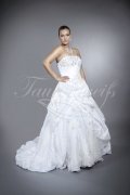 Wedding dress TW0046B - Wedding dress TW0046B princess taffeta silver edge beadings sparkling train 1