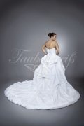 Wedding dress TW0047B - Wedding dress TW0047B princess taffeta silver edge beadings sparkling detachable train 3