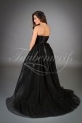 Wedding dress TW0051B - Wedding dress TW0051B black front short back long gothic punk 3