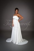 Wedding dress TW0062B - Wedding dress TW0062B empire pregnant neckholder chiffon train silver beadings 1