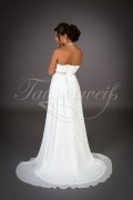 Wedding dress TW0062B - Wedding dress TW0062B empire pregnant neckholder chiffon train silver beadings 3