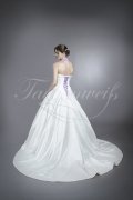 Wedding dress TW0065B - Wedding dress TW0065B strapless purple flowers lace satin train 3