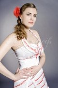 Wedding dress TW0078B - Wedding dress TW0078B short etui neckholer red civil wedding 2