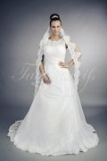 Wedding dress TW0092B - Wedding dress TW0092B organza A-line stunning lace wide holders unique charms train 1