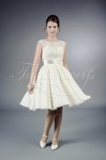 Wedding dress TW0095B - Wedding dress TW0095B 50s dress full-circle-skirt lace beadings chiffon civil wedding 1