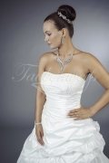 Wedding dress TW0102B - Wedding dress TW0102B taffeta A-line ruffles glitter sparkle bling bling beadings train 2
