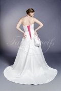 Wedding dress TW0105B - Wedding dress TW0105B A-line halterneck pink beadings train pink lace-up belt 3