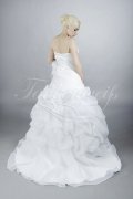 Wedding dress TW0111B - Wedding dress TW0111B A-line princess ruffles pleats lace organza train 3