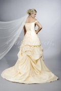 Wedding dress TW0116B - Wedding dress TW0116B taffeta tulle baroque drapings off-shoulder train 3