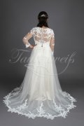 Wedding dress TW0122B - Wedding dress TW0122B charming vintage 3/4 sleeves lace tattoo back train 3