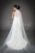 Wedding dress TW0130B - Wedding dress TW0130B mermaid style tulle lace beadings train neck veil 3