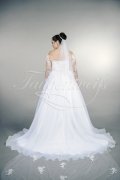 Wedding dress TW0162B - Wedding dress TW0162B A-line plus size XXL tattoo lace long sleeves tulle skirt train 3