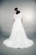 Wedding dress TW0164B - Wedding dress TW0164B A-line plus size XXL organza sweetheart cape train 3