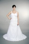 Wedding dress TW0170B - Wedding dress TW0170B A-line plus size XXL chiffon sweetheart beadings wide straps train 1