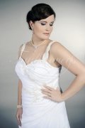 Wedding dress TW0170B - Wedding dress TW0170B A-line plus size XXL chiffon sweetheart beadings wide straps train 2