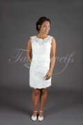 Wedding dress TW0180B - Wedding dress TW0180B 2 in 1 short etui dress long detachable A-line skirt with train 5