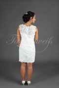 Wedding dress TW0180B - Wedding dress TW0180B 2 in 1 short etui dress long detachable A-line skirt with train 7