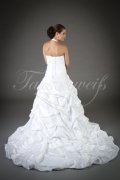 Wedding dress TW0196B - Wedding dress TW0196B A-Line taffeta purple appliques train lace-up style neckholder 3