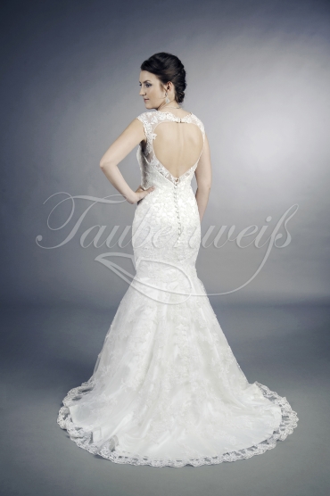 Wedding dress TW0054B - Wedding dress TW0054B mermaid lace romantic sexy keyhole back train 3