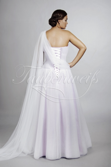 Wedding dress TW0059B - Wedding dress TW0059B purple tulle detachable train one holder 3