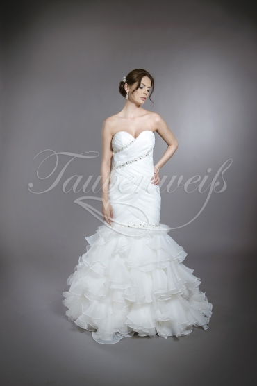 Wedding dress TW0099B - Wedding dress TW0099B organza tulle mermaid detachable skirt 2 in 1