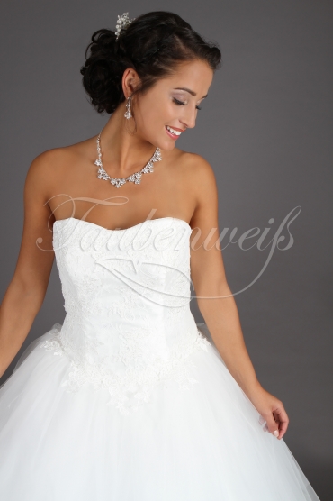 Wedding dress TW0194B - Wedding dress TW0194B princess gown lace tulle voluminous skirt train 2