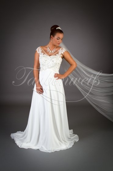 Wedding dress TW0007B - Wedding dress TW0007B Empire chiffon beach tattoo lace pregnancy 1