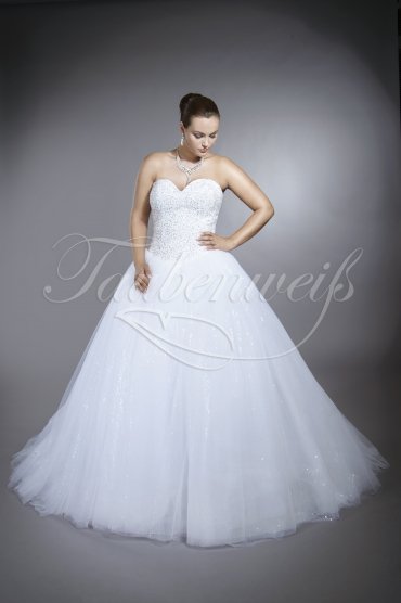 Wedding dress TW0009B - Wedding dress TW0009B tulle princess beadings sparkling glitter glamour 1