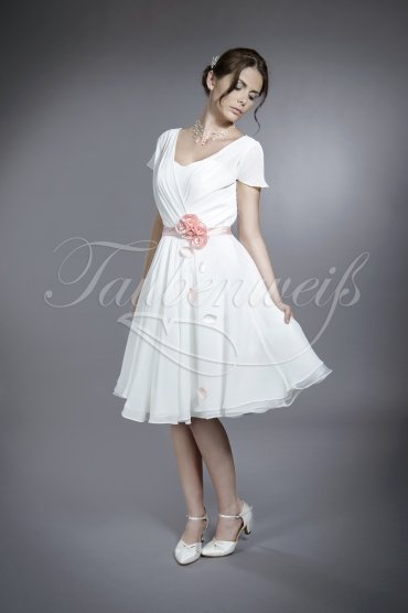 Wedding dress TW0017B - Wedding dress TW0017B short chiffon blush petals civil wedding 1