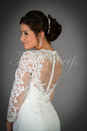 Wedding dress TW0020B - Wedding dress TW0020B mermaid lace back long sleeves train 2