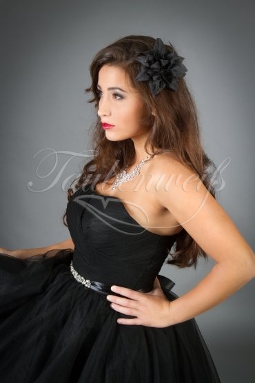 Wedding dress TW0051B - Wedding dress TW0051B black front short back long gothic punk 2