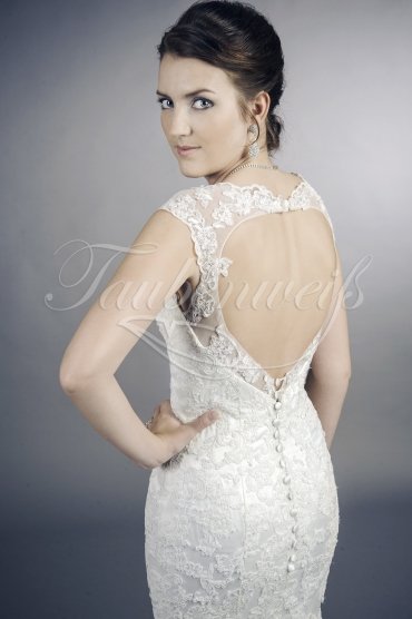Wedding dress TW0054B - Wedding dress TW0054B mermaid lace romantic sexy keyhole back train 2