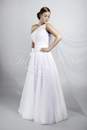 Wedding dress TW0059B - Wedding dress TW0059B purple tulle detachable train one holder 1