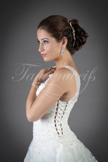 Wedding dress TW0083B - Wedding dress TW0083B romantic A-Line tulle lace special lacing on both sides 4